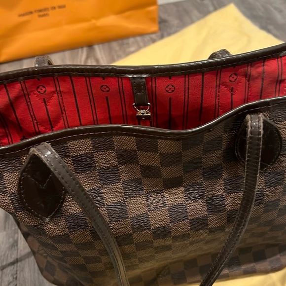 Louis Vuitton Neverfull MM Damier Ebene Tote Shoulder Bag Handbag - Picture 8 of 16